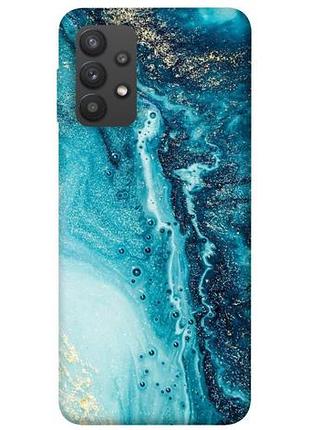 Чехол blex голубая краска для samsung galaxy a32 (a325f) 4g, голубой