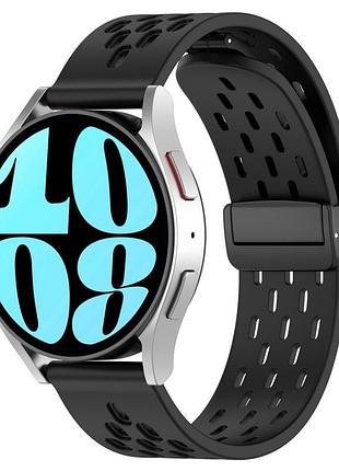 Ремешок универс 20mm silicone with magnetic для samsung/amazfit/huawei black