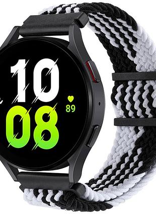 Ремешок юниверс 20mm elastic adjustment для samsung/amazfit/huawei black/white