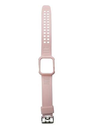 Ремешок для apple watch band silicone shine + protect case 40/41 mm pink