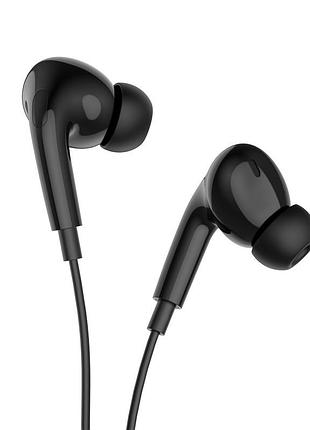 Наушники hoco m101 pro crystal sound with microphone type-c черный