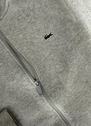 Сіра кофта full zip lacoste 5