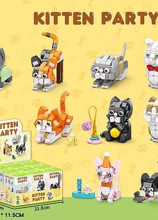 Конструктор арт. s0004 (216шт/2) kitten party, 9шт в дисплей боксе 21,8*43,7*11,5см