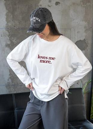 Жіночий лонгслів loves тр6993(10 - 01)