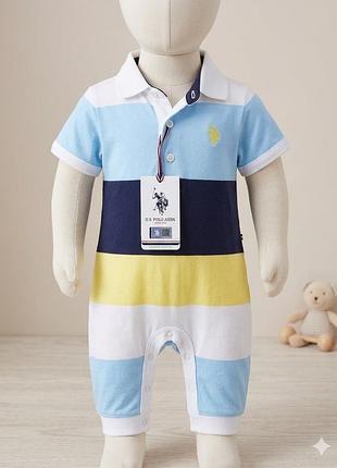 Ромпер-поло u.s. polo assn. для хлопчика, 0-3 міс (56-62 см)