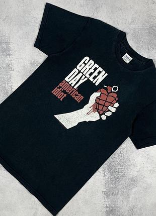Green day american idiot мерч рок гурту грін дей вінтаж 2004 футболка чоловіча розмір с