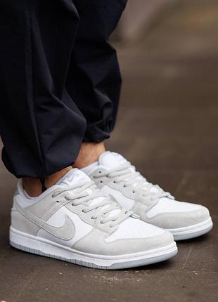 Р..36-45 кроссовки nike sb dunk low grey white nk348