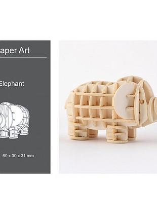 3d модель для сборки paper art слон