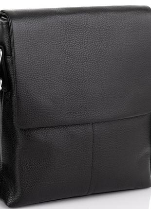 Мужская сумка планшет через плечо 23х26х6, кожаная барсетка tiding bag sk a75-181 черная
