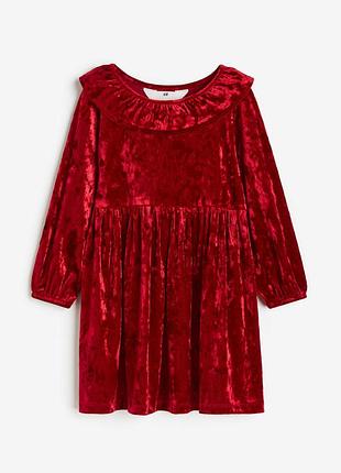 Ідеальна витончена велюрова сукня на дівчинку 6/8р h&m