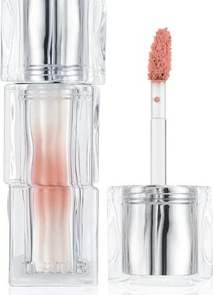 Стійкий блиск для губ маленька упаковка tirtir відтінок 22 snowy peach (white snowy collection) 1,8 гр waterism glow tint