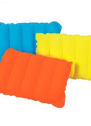 Надувная флокированная подушка travel pillow