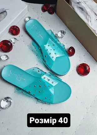 Jessica simpson оригінал пляжні силіконові сандалії шльопанці зі стразами