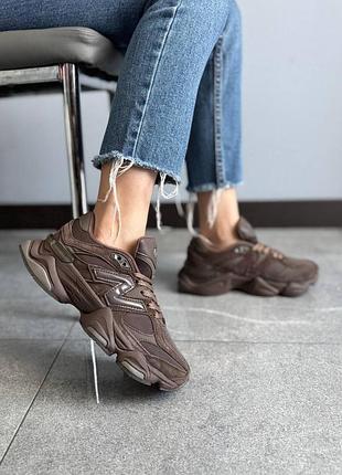 Кроссовки new balance 9060 chocolate brown