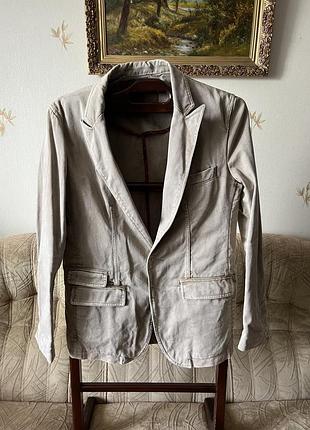 Джинсовий піджак zara jeans, р. xl. щільний денім, преміальні деталі