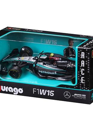Колекційна автомодель mercedes-amg f1 w15 performance (2024) bburago 18-38208, 1:43 масштаб