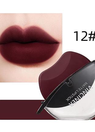 Ленивая матовая увлажняющая помада vinciner matte lipstick moisturizing 12 тон