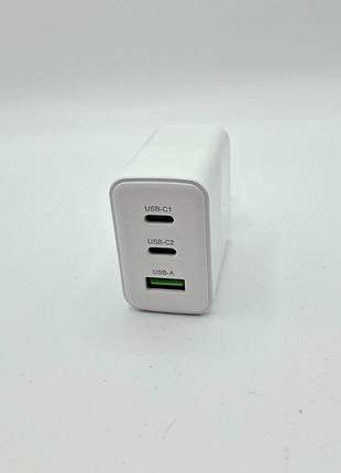 Зарядний пристрій 65w usb-c pd/qc/pps, універсальний блок швидкої зарядки для macbook pro/air, iphone 17/16/15/14/13, ipad, apple
