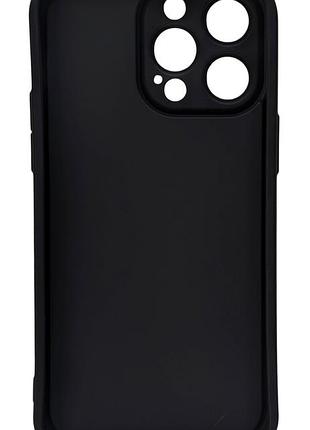 Чехол shock case для apple iphone 14 pro max бампер силиконовый цвет черный 2