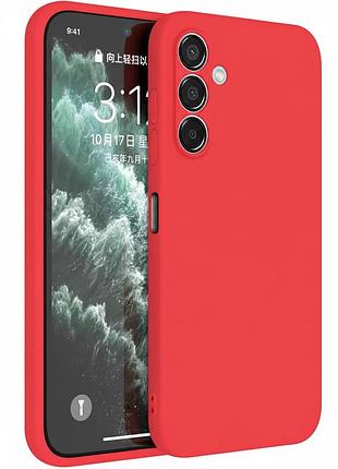 Чехол fiji full soft premium для samsung galaxy m35 5g (m356) противоударный бампер с микрофиброй red