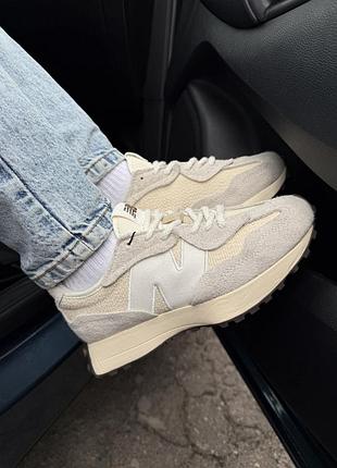 Кросівки new balance 327 beige laces premium