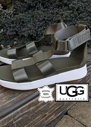 Ugg eeba sandal фірмові шкіряні жіночі сандалі босоніжки оригінальні 39р.