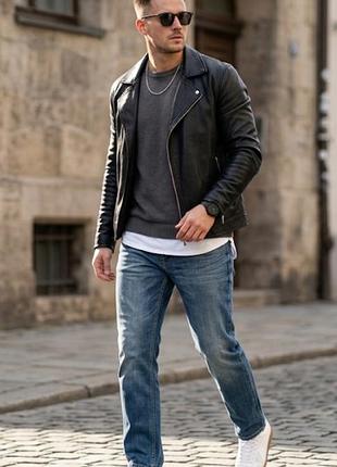 Синие мужские джинсы regular fit, размер 54