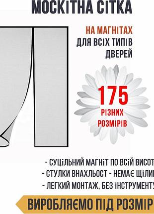 Москитная сетка для дверей на магнитах g 60*195 см