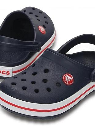 Сабо crocs crocband clog у темно-синьому кольорі 31 розмір