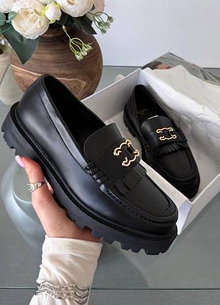 Кожаные лоферыceline leather loafers