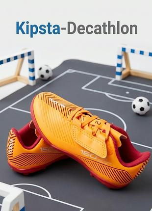 Дитячі футбольні бутси/копачки kipsta agility 160 від бренду decathlon,бангладеш,р.28