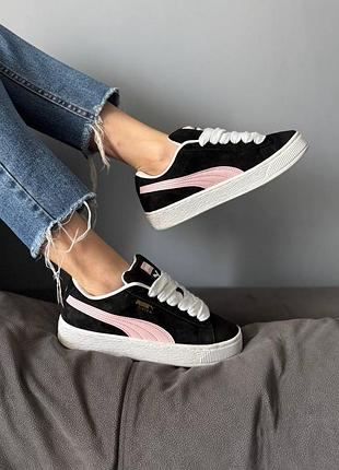 Кроссовки puma suede xl black/pink