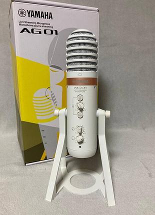 Yamaha ag01 - это высококачественный конденсаторный usb микрофон, разработанный специально для стриминга, вокала, подкастинга и онлайн-трансляций