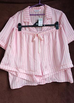 Костюм женский домашний с шортами атлас, xl, eur 46-48