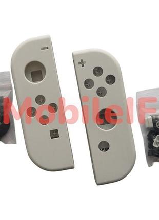 Корпус ручок контроллера nintendo switch, switch oled, joy-con l/r, hac-015, hac-016 white