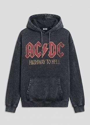 Худи мужское ac/dc серое s