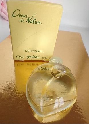 Coeur de nature  yves rocher   5 мл, винтаж миниатюра