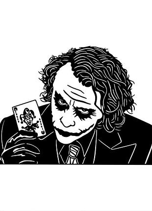 Наклейка джокер joker черный, 43х60 см