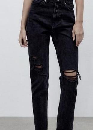 Джинси zara , чорні , 38 розмір