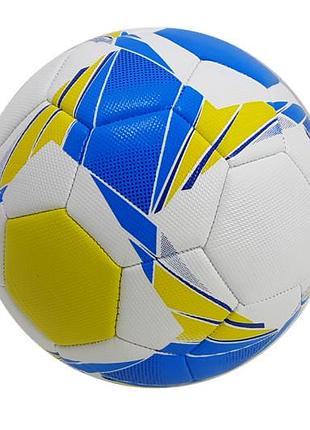 Мяч футбольный "5 (pvc, 320-350гр) abt007 сине-желтый