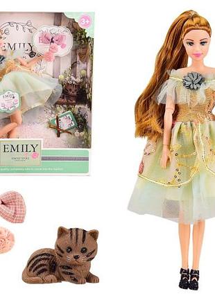 Кукла "emily" с домашним любимцем и аксессуарами, qj088 р.28.5*6.5*32.5см
