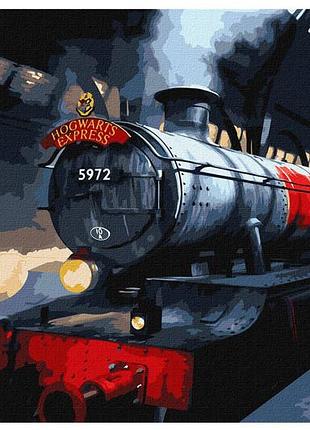 Набір для розпису по номерах 40x50 см kho5210 "harry potter: гоґвортський експрес" з фарбами металік extra ideyka
