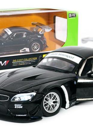Машина металлическая 68251a, 1:24 bmw z4 gt3 на батарейках, свет и звук, открываются двери, капот, багажник, в коробке