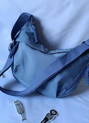 Сумка голубая через плечо 4