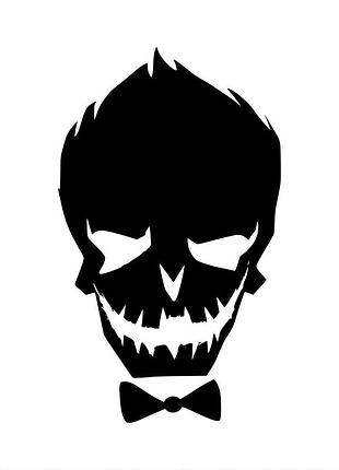 Наклейка джокер joker черный, 40х24 см