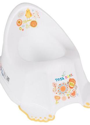 Горшок "folk" (белый) fl-001-103 tega
