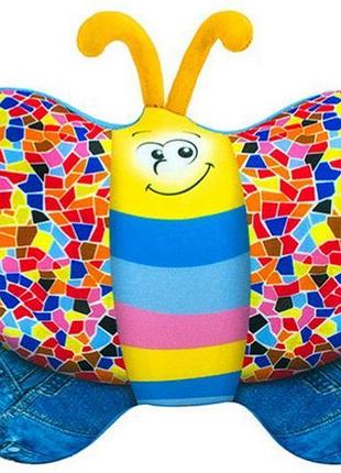 Антистресова іграшка м"яконабивна "soft toys 56 "метелик" джинсовий, dt-st-01-56 danko