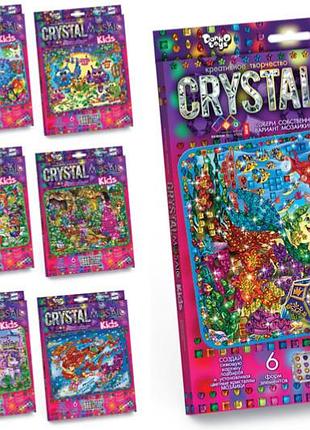 Набор для творчества crmk-01-01,02,03,04...10 "crystal mosaic kids" danko