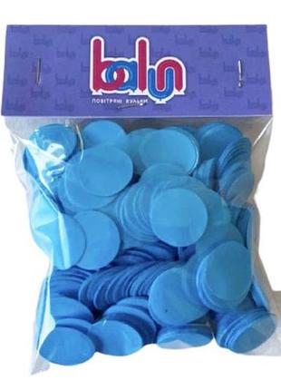 Конфетти голубое (кружочки) 50 грамм