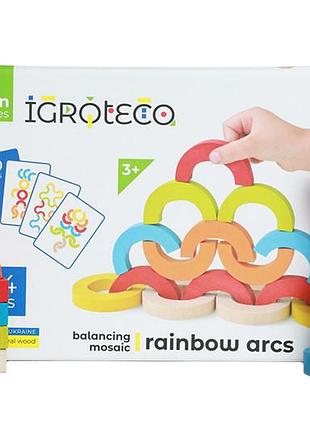 Развивающая деревянная игра-балансир "веселочные дуги" 24 дет. 900507 igroteco